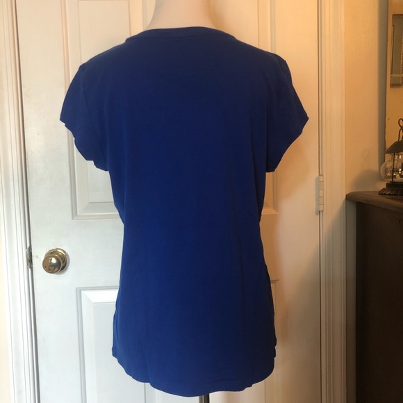 Liz Claiborne Blue Short Sleeve Tee (XL) - Picture 2 of 2